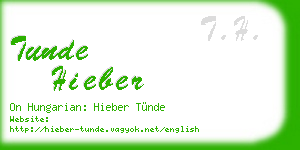 tunde hieber business card